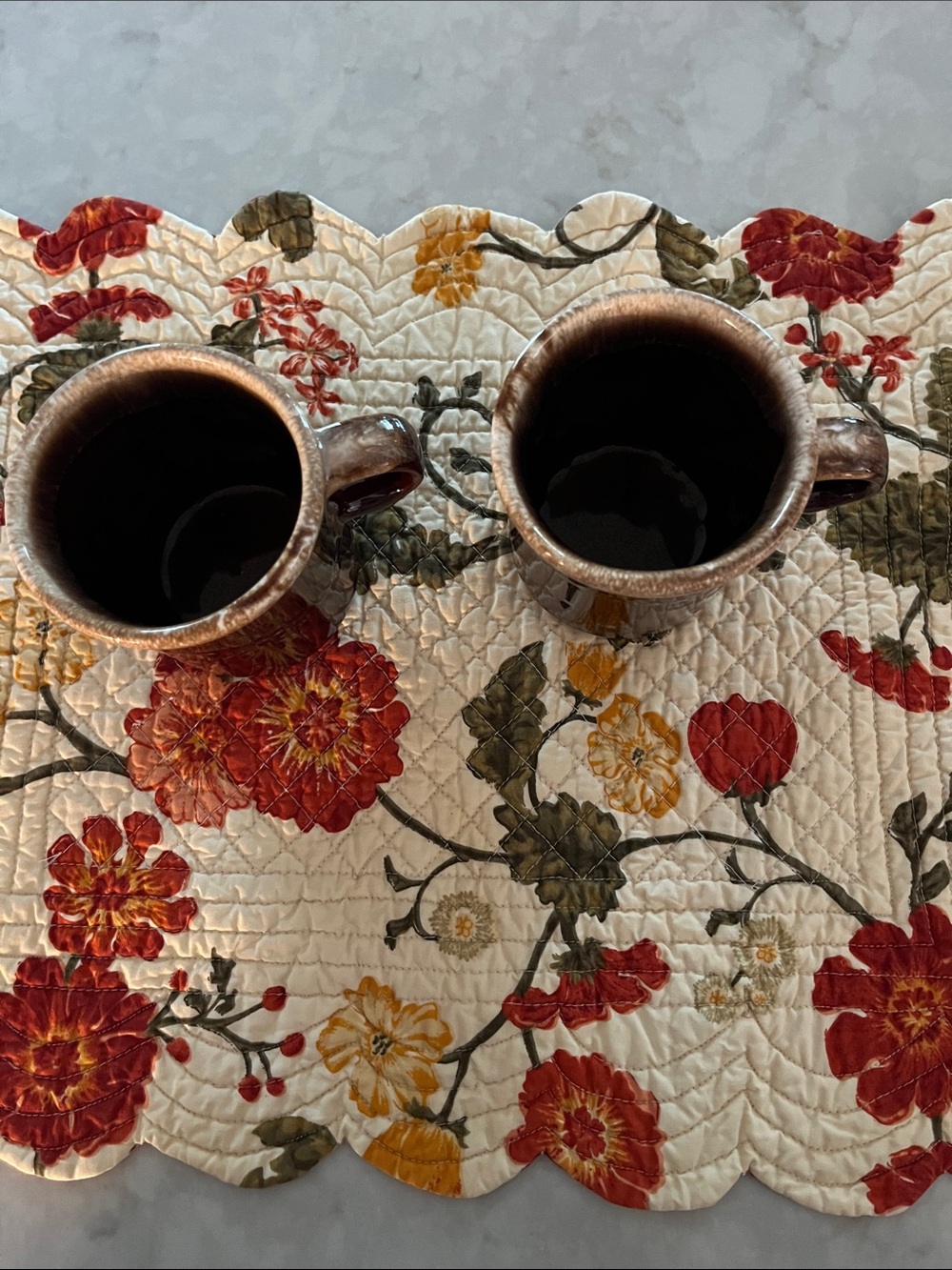 Vintage McCoy Brown Drip Glaze Mugs set of 2 Cups tea coffee USA - Picture 2 of 6